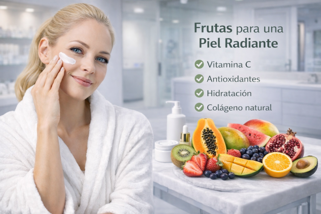 Frutas tropicales con antioxidantes y vitamina C para la piel