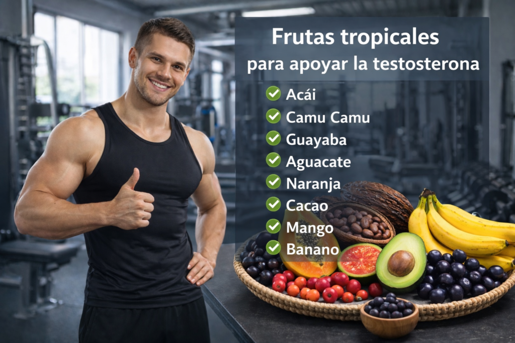 Frutas tropicales y alimentos para apoyar la testosterona natural
